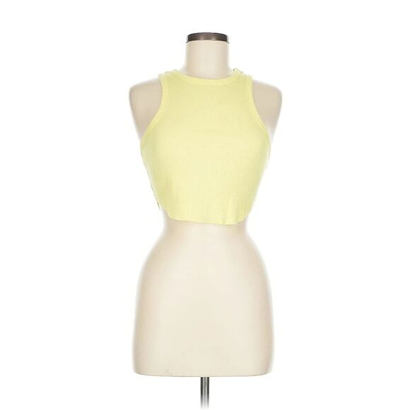 Wild Fable Tops - Wild Fable Tiny Tank Top – Yellow Ribbed Crop – Size Small